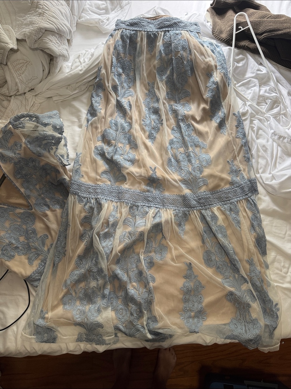 Blue Embroidered Two-Piece Set - Picture 4 of 6